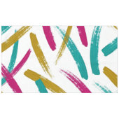 Levendige streken, turquoise, magenta en mosterdpa tafelkleed (Voorkant (Horizontaal))