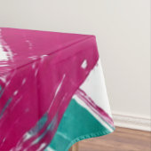 Levendige streken, turquoise, magenta en mosterdpa tafelkleed (Voorbeeld)