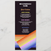 Levendige Strepen, Restaurant Slimline Menu (Voorkant)