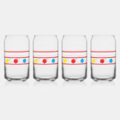 Levendige Strip Bloom Can Glass Blikvorm Glas (Achterkant)