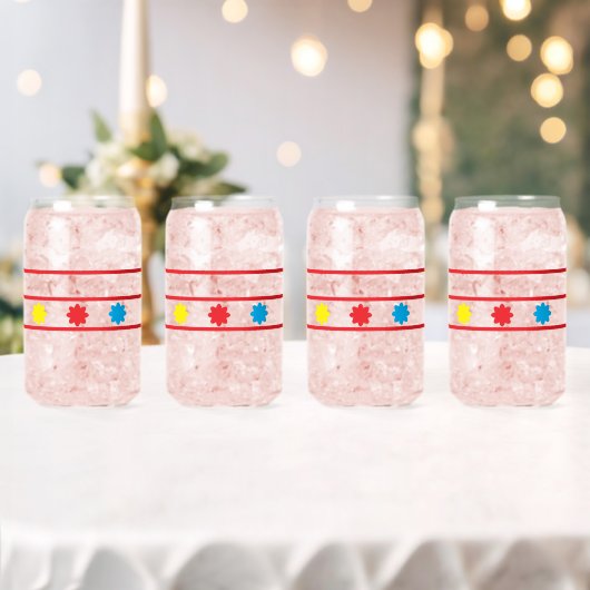 Levendige Strip Bloom Can Glass Blikvorm Glas (Insitu (Huwelijk))