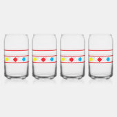 Levendige Strip Bloom Can Glass Blikvorm Glas (Voorkant)