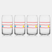 Levendige Strip Bloom Can Glass Blikvorm Glas (Links)