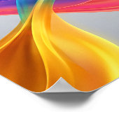 Levendige Stromende Kleurstromen Abstracte Poster (Hoek)