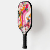levendige stroming | Funky Retro Tropical Monogram Pickleball Paddle (Links)