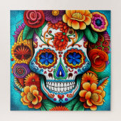 Levendige Sugar Skull Art Legpuzzel (Verticaal)