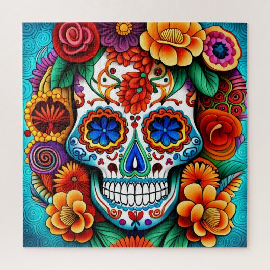 Levendige Sugar Skull Art Legpuzzel (Verticaal)