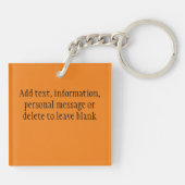 Levendige Suiker Skull Uil Rood Rozen Sleutelhanger (Achterkant)