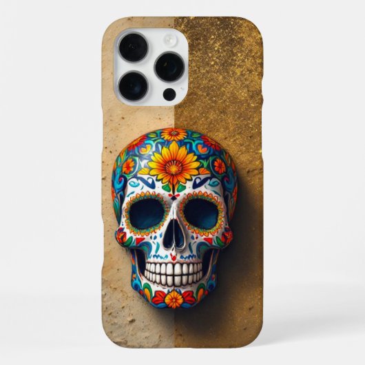 Levendige suikerschedel iPhone hoesje (Achterkant)