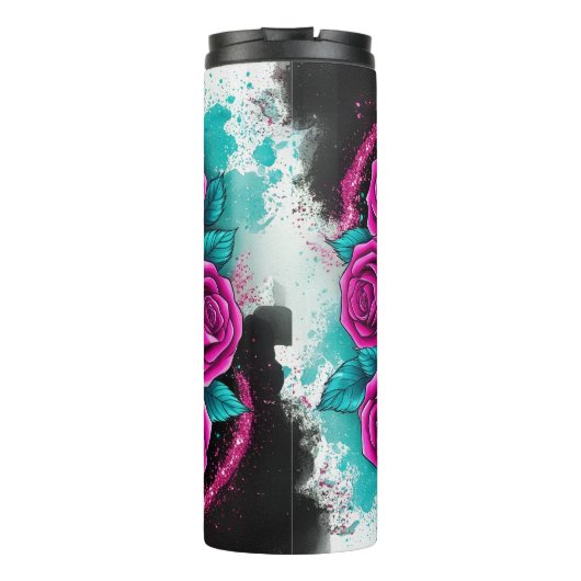 Levendige suikerschedel thermosbeker (Achterkant)