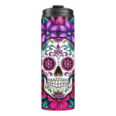 Levendige suikerschedel thermosbeker (Voorkant)