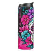 Levendige suikerschedel thermosbeker (Gedraaid links)