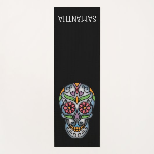 Levendige suikerschedel yogamat (Voorkant)