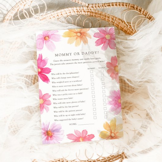 Levendige Summer Wildflower Mama of Daddy Game Kaa Bedankkaart