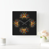 Levendige Sunburst Patroon Zuidwestelijke Klok (Huis)