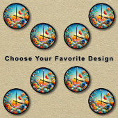  levendige Sunrise Butterfly Abstract Ronde Klok