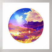 Levendige Sunset Art Print (Voorkant)