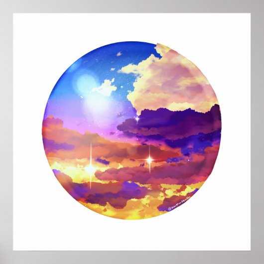 Levendige Sunset Art Print (Voorkant)
