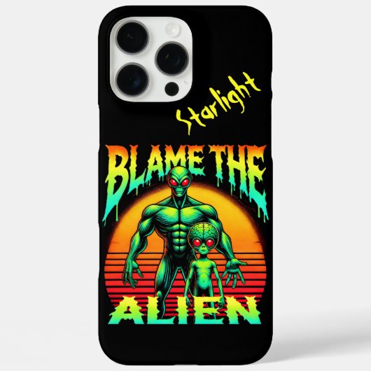 Levendige Sunset Lijsten Green Alien Case-Mate iPhone Case (Achterkant)