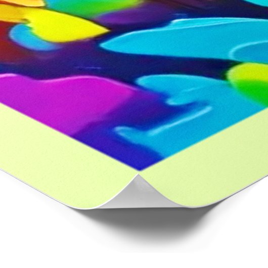 Levendige Sunset Mountain Art Print (Hoek)