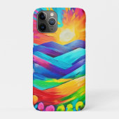 Levendige Sunset Mountain Art Print Case-Mate iPhone Case (Achterkant)