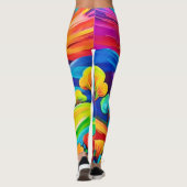 Levendige Sunset Mountain Art Print Leggings (Achterkant)