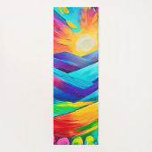 Levendige Sunset Mountain Art Print Yogamat (Achterkant)