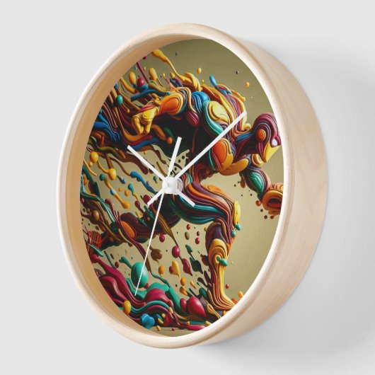 Levendige Superhero Runner Muur Klok (Hoek)