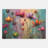 LEVENDIGE SURREALISTISCHE BLOEMEN DECORATIEVE PAPI INPAKPAPIER VEL (Voorkant 2)