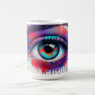 Levendige Surrealistische Oog Koffiemok