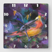 Levendige Swallow Bird Wall Klok (Voorkant)