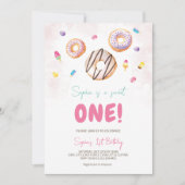 Levendige Sweet One verjaardagsuitnodiging Kaart (Voorkant)