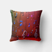Levendige symfonie: Multi-Color Art Music Design Kussen (Achterkant)