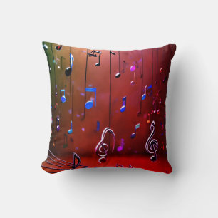 Levendige symfonie: Multi-Color Art Music Design Kussen