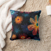 Levendige symfonie van gekleurde bloeiende bloemen kussen (Deken)