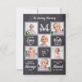 Levendige sympathie voor het liefhebben van Memory Bedankkaart (Voorkant)