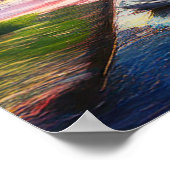 Levendige Tampa Florida Kleurrijke Abstracte Kunst Poster (Hoek)