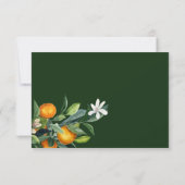 Levendige Tangerine Sinaasappel Boeket Bruiloft da Bedankkaart (Achterkant)