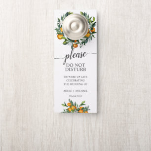 Levendige Tangerine Wedding Guest niet storen Deurhanger
