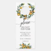 Levendige Tangerine Wedding Guest niet storen Deurhanger (Voorkant)