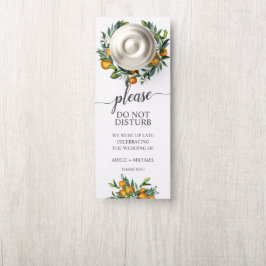 Levendige Tangerine Wedding Guest niet storen Deurhanger