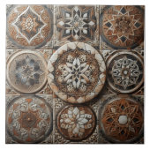 Levendige Tegel mozaïekpatronen Tegeltje (Voorkant)