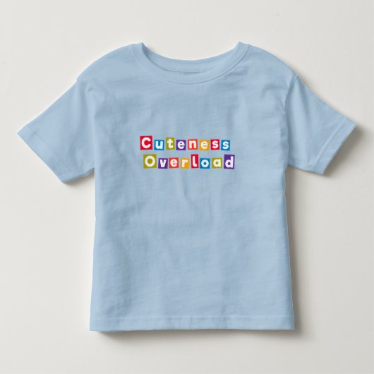 Levendige tekst met woorden Cuteness Overload Kinder Shirts (Voorkant)