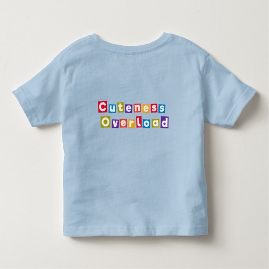 Levendige tekst met woorden schattigheid overload kinder shirts (Achterkant)