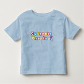 Levendige tekst met woorden schattigheid overload kinder shirts (Voorkant)