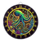 Levendige tentakels Octopus Dartboard Dartbord (Voorkant)