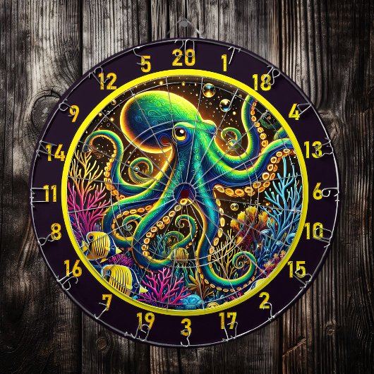 Levendige tentakels Octopus Dartboard Dartbord
