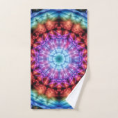 Levendige Tie Dye Kaleidoscoop Rainbow Mandala Bad Handdoek (Handdoek)