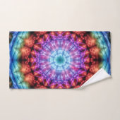 Levendige Tie Dye Kaleidoscoop Rainbow Mandala Bad Handdoek (Handdoek)