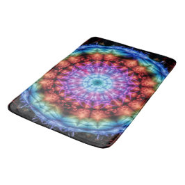 Levendige Tie Dye Kaleidoscoop Rainbow Mandala Badmat